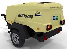 Передвижной компрессор для строительных работ Doosan 7/26E